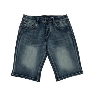 Stylish Vintage Washed Relaxed Fit Mid Length Denim Shorts Classic 5 Pockets Casual Straight Cut <b>Jean</b> Shorts for Summer Daily - Product Image 3