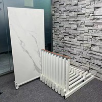 Support de panneaux d'affichage en pierre Présentoir de carreaux de céramique pour salle d'exposition Étagère en métal Présentoir de carreaux coulissants en céramique pour carreaux utilisés