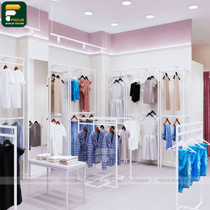 Exhibidor de Ropa Moderno para Comercios, Mueble Colgante de Materiales Mixtos, Instalación de Exhibición Personalizada - Product Image 2