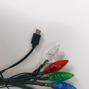 Luci LED Natalizie a Forma di Pigna e Fragola, IP20, Ricarica USB, Cavo Caricatore per Telefono Android Tipo C - Product Image 5