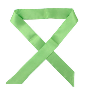 Sciarpa <span class=keywords><strong>in</strong></span> <span class=keywords><strong>Seta</strong></span> Rosa con Segno Zodiacale Cancro e Bordo Verde per Cravatta da Donna o Accessorio di Lusso per Borse - Product Image 5