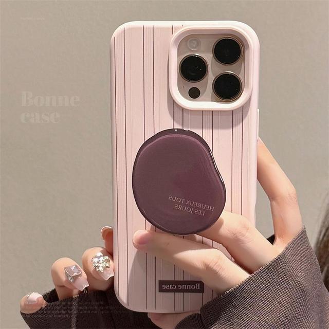 With Holder Designer Tpu Phone Case for iPhone 17 16 15 14 13 12 11 Pro Max Protective Case Shockproof Phone Cover