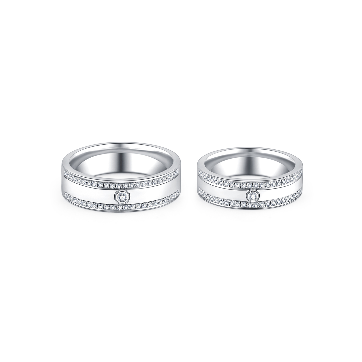18K White Gold