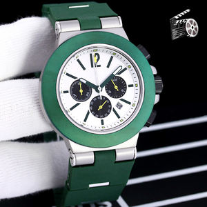 Montre de sport de luxe, chronographe à quartz, multi fuseaux horaires, bracelet en caoutchouc, design outdoor - Product Image 2