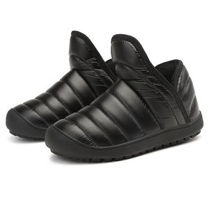 Bottes de neige unisexes mi-mollet pour l'hiver, dessus en toile imperméable, semelle extérieure en EVA/TPR antidérapante, chaussures de marche chaudes pour l'extérieur - Product Image 1