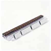 Maßgefertigtes Luxuriöses Handgemachtes Leopardenmuster-Farbiges 160-Teiliges 4-Schichtiges Acryl Rechteckiges Modernes Amerikanisches Mahjong-Set