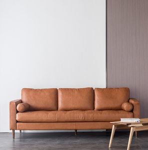 Sofa da 3 chỗ sang trọng hiện đại với thiết kế hiện đại nội thất trong nhà có khung gỗ cho phòng khách - Product Image 1