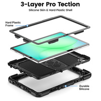 Étui de tablette en silicone antichoc pour Samsung Galaxy Tab A11 PLUS/A9 PLUS 11 pouces, housse anti-chute avec béquille intégrée