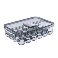 Nouveau 24 Grille PET Cuisine Écologique Empilable Oeufs Boîte de Rangement Réfrigérateur Organisateur