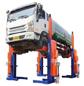 TFAUTENF Pont élévateur mobile à 4 colonnes de 30 tonnes, 7,5 tonnes/colonne unique, alimenté par batterie avec antenne sans fil pour camions lourds - Product Image 4