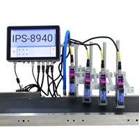 Impresora TIJ IPS-8810 de 600 DPI sin Mantenimiento, 208 m/min, Máquina de Codificación de Fecha y Código de Barras Industrial para Línea de Producción