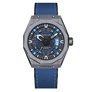 <span class=keywords><strong>Montre</strong></span> pour homme personnalisable avec boîtier en acier 304 noir, grand cadran, mouvement à quartz, calendrier, bracelet en caoutchouc de 22 mm - Product Image 3