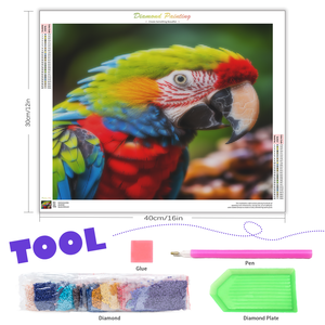 Pintura <span class=keywords><strong>de</strong></span> Diamantes <span class=keywords><strong>de</strong></span> <span class=keywords><strong>Loro</strong></span> para Adultos, Kits <span class=keywords><strong>de</strong></span> Pintura <span class=keywords><strong>de</strong></span> Diamantes 5D Redondos Completos, Manualidades Hechas a Mano, 30x40cm/12x16 pulgadas Sin Marco - Product Image 2