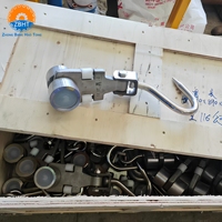 Crochet à poulie double rail en acier inoxydable ZBHT 304 pour accrochage de carcasses de porcs, équipement d'abattoir, machines de transformation de la viande