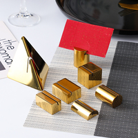 Porte-cartes de table en métal en forme de demi-cercle, impression 1 couleur, support de présentation de bureau pour cartes de menu professionnelles, mariages, restaurants