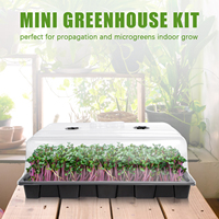 Baki Semai Hidroponik untuk Microgreens dengan Lubang yang Dapat Disesuaikan dan Kubah Kelembapan, Plastik Ramah Lingkungan yang Dapat Digunakan Kembali