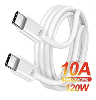 Kabel Tipe-C 120W 10A 0.25/1/1.5/2/3m Pengisian Cepat & Transfer Data untuk iPhone Android