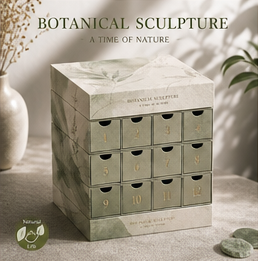 Luxury Green Botanical Drawer Advent Calendar <b>Box</b> with Pull Out Drawers Rigid Paperboard <b>Christmas</b> Gift Packaging for Beauty - Product Image 5