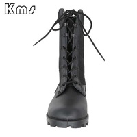 KMS Personnalisées Vente en Gros Cuir Oxford Sécurité Imperméables Extérieur Bottes Tactiques de Combat Noires pour Hommes