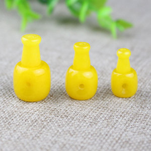 Quartzite Jade Buddha Head <b>Beads</b> Yellow Round For Bracelet Making Three Way ST002 - Product Image 1