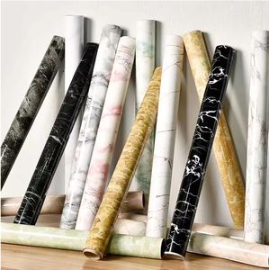 DUUEIHHUER sıcak satış PVC kendinden yapışkanlı mermer duvar kağıdı siyah beyaz su geçirmez vinil rulo parlak ev dekoratif mobilya - Product Image 1