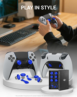 CHARM FOCUS Convient pour la manette PS5 Edge, kit de joystick métallique et de palettes arrière, kit de remplacement de capuchons de joystick analogique, neuf