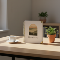 Carnet de planification personnalisé avec impression sur mesure, agenda quotidien non daté, organisateur de objectifs mensuels, journal de bien-être, carnet de notes spirale personnalisé