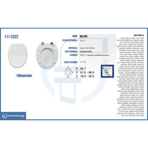 Abattant de toilettes universel moderne, design Milan, à dégagement rapide, fermeture douce, style européen, en urée plastique, télécommandé - pour salle de bain - Product Image 2
