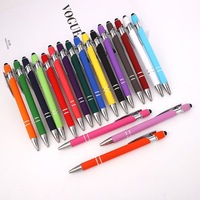 Stylo bille promotionnel 2-en-1 en métal DingHong pour écriture de 1,0 mm, encre noire/bleue, logo personnalisé, usage bureau et scolaire