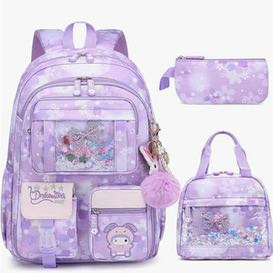<span class=keywords><strong>Mochila</strong></span> <span class=keywords><strong>Escolar</strong></span> de Nailon Sanrio, Transpirable, Impermeable, Antibacteriana, con Correa Curva, Ligera y Reductora de Carga, para Primaria, Venta al Por Mayor - Product Image 2