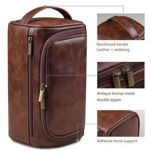 Large Capacity Multi-Function PU Leather Travel <b>Toiletry</b> and Cosmetic <b>Bag</b> <b>Waterproof</b> Storage Organizer - Product Image 3