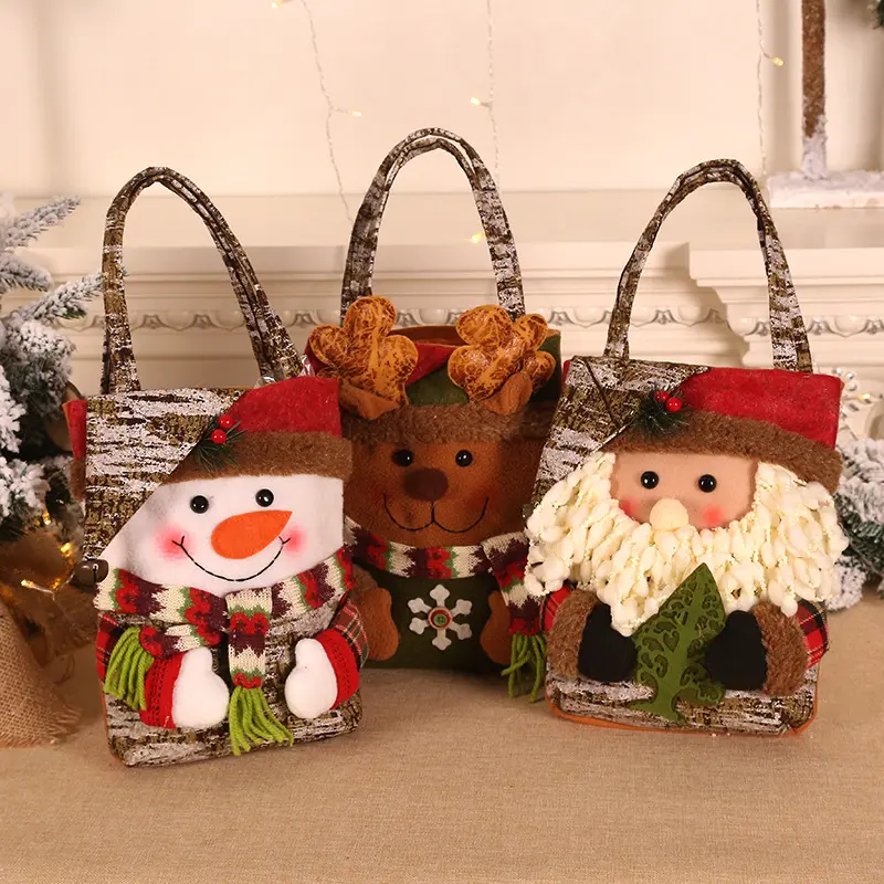 Bolsa de mano navideña para decoración del hogar, accesorio decorativo de lujo para fiestas, adorno colgante, 2012