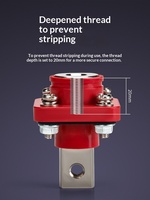 Bloc de jonction de batterie isolé, borne de puissance 300A, en cuivre haute intensité, PA66, pour montage sur panneau, borne de batterie M8 pour camping-car