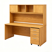 Bureau en bois extensible moderne avec armoire de rangement mobile, table à panneaux, qualité commerciale, garantie 3 ans, pour la maison, le bureau et l'école