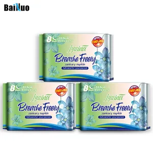Free Sample Ultra-Thin Disposable Sanitary Napkins Breathable Winged Female Pads Absorbent Anion Cotton Wholesale
