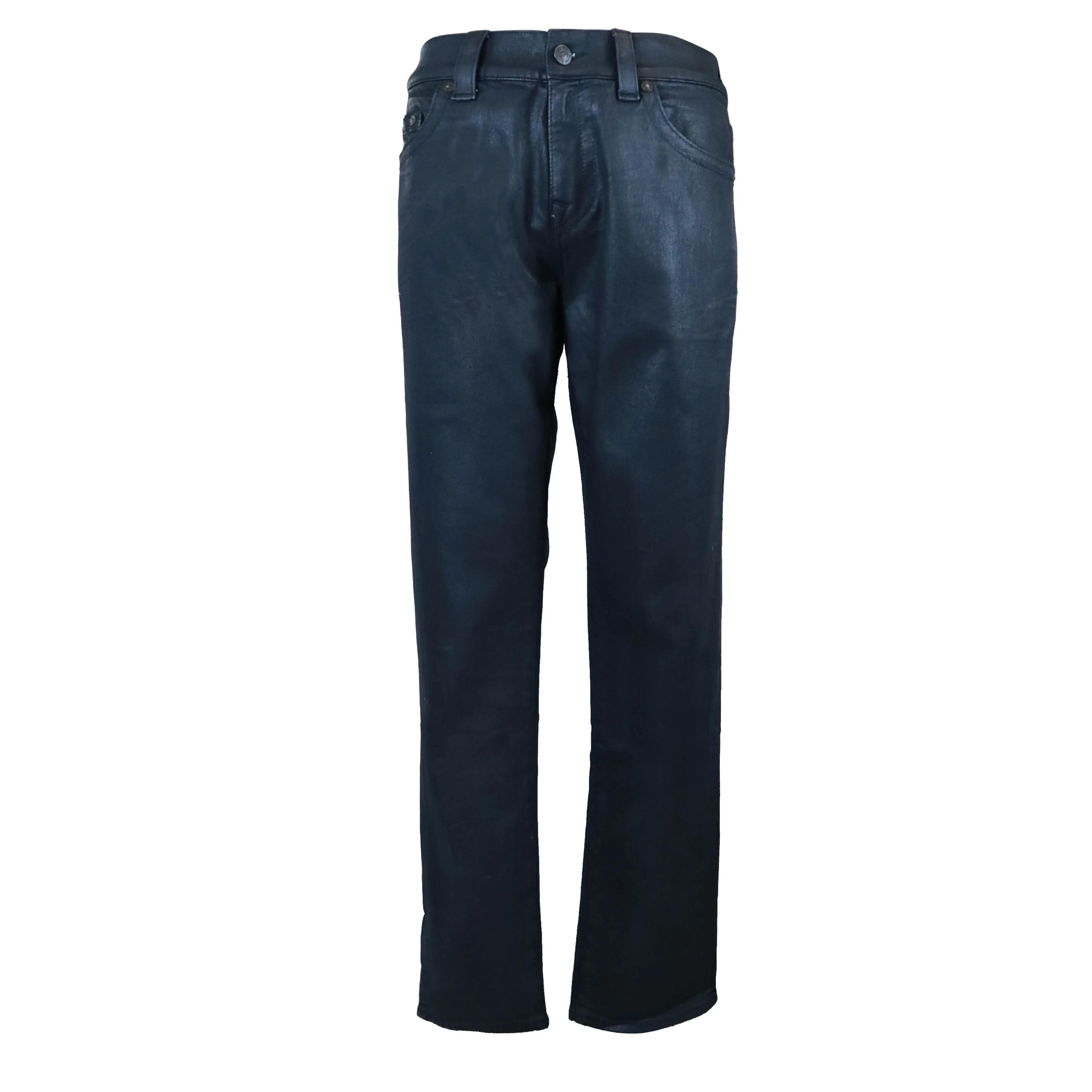 Jeans Wax Vintage Streetwear Jeans Empilés à Bords Bruts Vente en gros Pantalons en Denim Enduits de Cire Pantalons Skinny Flare Jeans Hommes