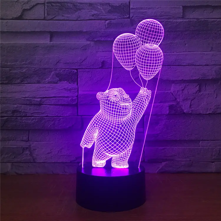 Hoge-Kwaliteit Bieden Aangepaste Tekeningen Acryl 3d Led Kinderen Night Lamp