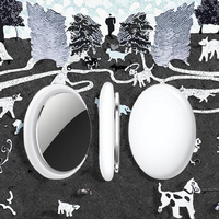 AIRTAG Intelligent Traceur GPS Métal pour Téléphone Portable Clé Portefeuille Anti-Perte Android et Animaux Compatible Animaux de Compagnie