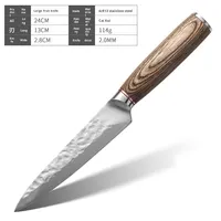 Ensemble de couteaux professionnels Grandsharp, couteaux de cuisine en acier inoxydable, couteaux Kiritsuke, Chef, Santoku, Nariki, couteau à désosser, couteau utilitaire, couteau à éplucher
