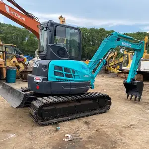 Excavatrice utilisée De Kobelco SK55SR Kobelco Mini Pelles Kobelco 5 Tonnes D'excavatrice À Vendre