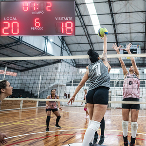 Jhering ngoài trời <span class=keywords><strong>7</strong></span> phân đoạn Màu Đỏ dẫn bóng chuyền bảng điểm đa thể thao Bảng điểm cho trò chơi thể thao và phòng tập thể dục - Product Image 6