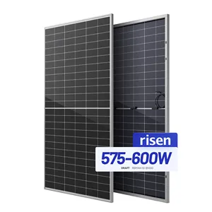 Modul produk energi surya Risen 72 sel 580W 585W 590w 595w 600w panel Pv setengah potongan