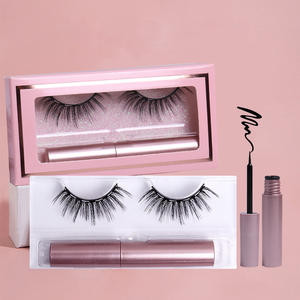 Vente chaude meilleure vente de qualité emballage personnalisé corée 3D bande de cheveux de vison <span class=keywords><strong>faux</strong></span> <span class=keywords><strong>cils</strong></span> magnétiques durs sans colle - Product Image 1