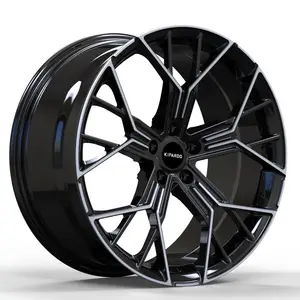 Kipardo 20 Inch 5 Lug 5 Hole 5x112 Black Polished Car Alloy Wheels Rims For Bmw 5 Series G20