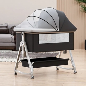 <span class=keywords><strong>Cuna</strong></span> de bebé portátil de lujo moderno con dosel, cama de bebé multifuncional para dormitorio o restaurantes de hotel - Product Image 5