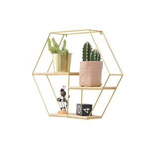 حامل عرض بتصميم جديد من المعدن القديم مستطيل يعلق على الحائط حامل ديكور حائطي - Product Image 5