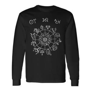 Camiseta de manga larga con diseño de astrología, signos zodiacales: Aries, Sol, Leo, Piscis, Ascensión - Product Image 1