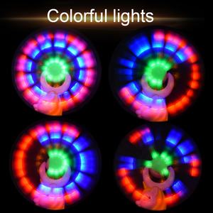 Enfants éclairent <span class=keywords><strong>licorne</strong></span> jouet bâton d'éclairage led musique rainbow filature moulin à vent baguette - Product Image 4