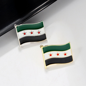 Креативная брошь с сирийским флагом, новый дизайн, металлический эмалевый значок, аксессуар для одежды, значок-пин с картой Сирии, памятный подарок - Product Image 1