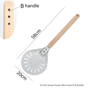 Professional Anodized Aluminum Turning Pizza Spatula 7" Pizza Peel With Long Handle Easy Detachable Perforated Pizza <strong>Schep</strong> - Product Image 5